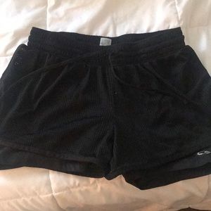 Champion shorts with spandex underneath
